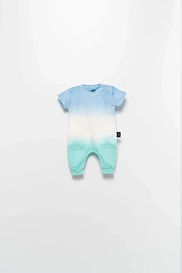 Детский комбинезон для девочек с коротким рукавом Babyhola, Blue — фото 3