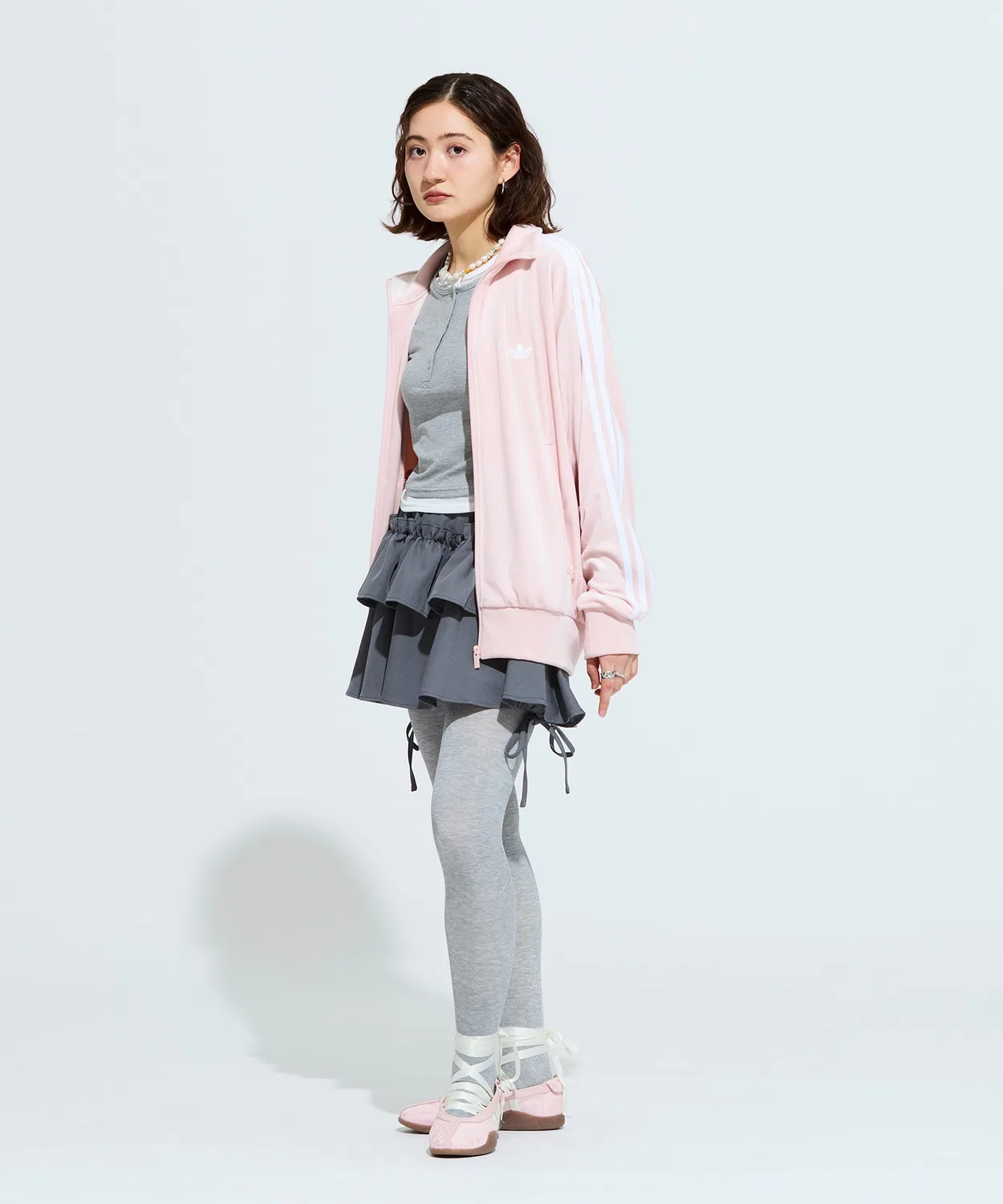 Женский/Мужской лонгслив-трактор Adidas Originals FB TT Velour, модель Firebird, Pink — фото 2