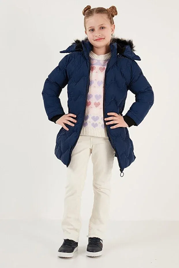 Детское зимнее пальто для девочек с капюшоном Lela, Saks