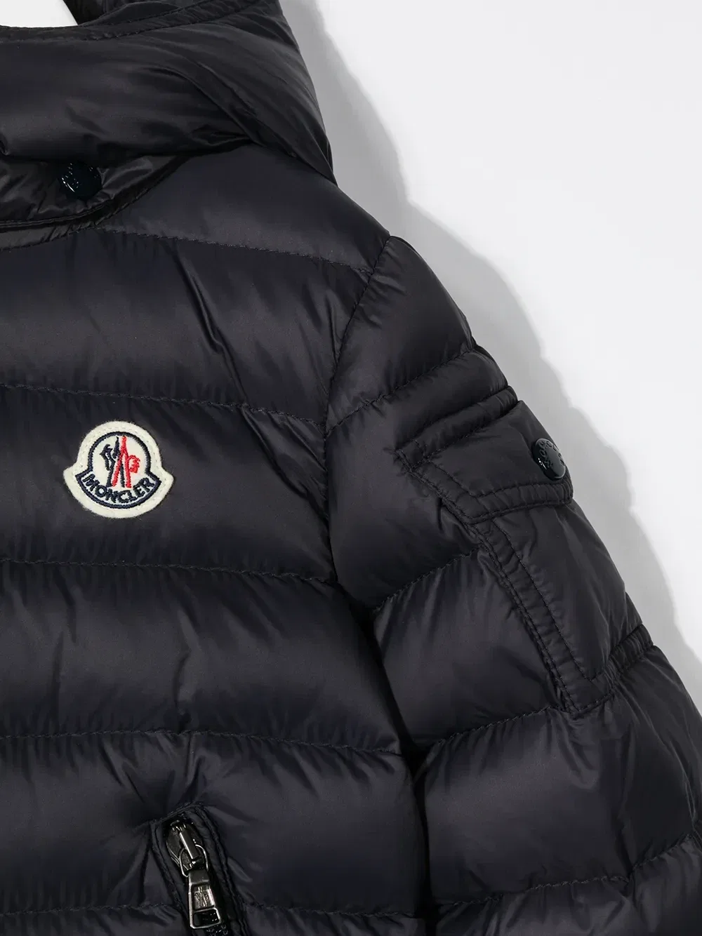 Куртка с нашивкой-логотипом Moncler Enfant, синий — фото 3