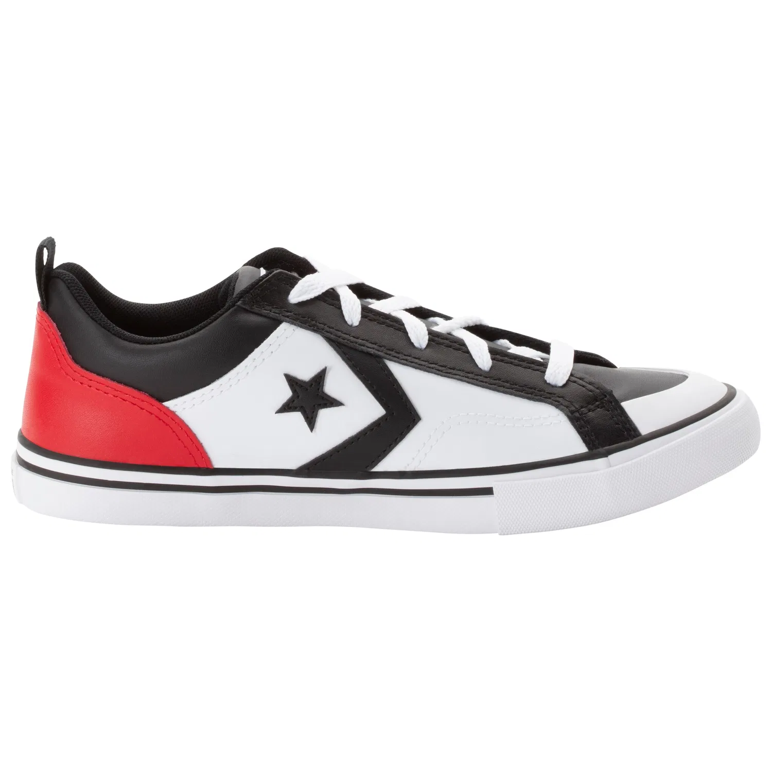 Детские кожаные кроссовки Converse Pro Blaze, Black/Red/White — фото 3
