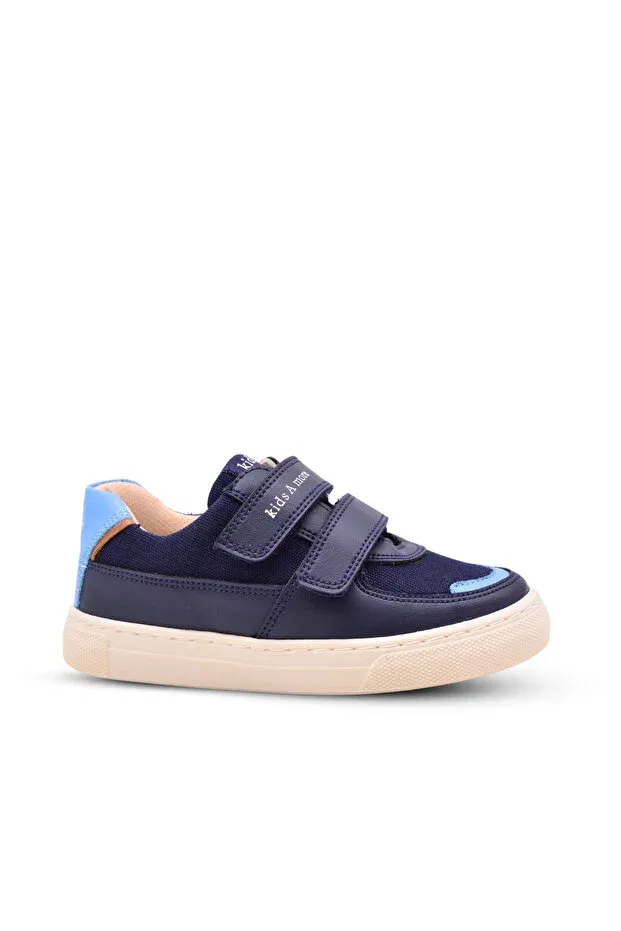 Детские туфли для мальчиков на липучке Honor Kids A More, Navy Blue
