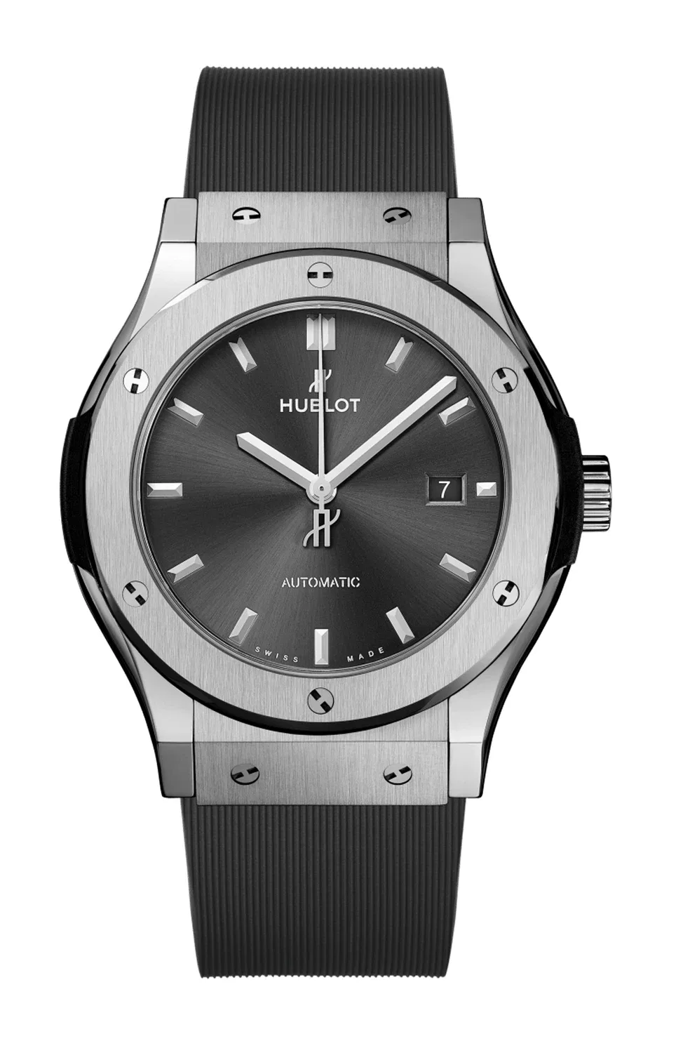 КЛАССИК ФЬЮЖН РЭЙСИНГ ГРЕЙ ТИТАНИУМ 42 ММ - 542.NX.7071.RX HUBLOT, серебряный