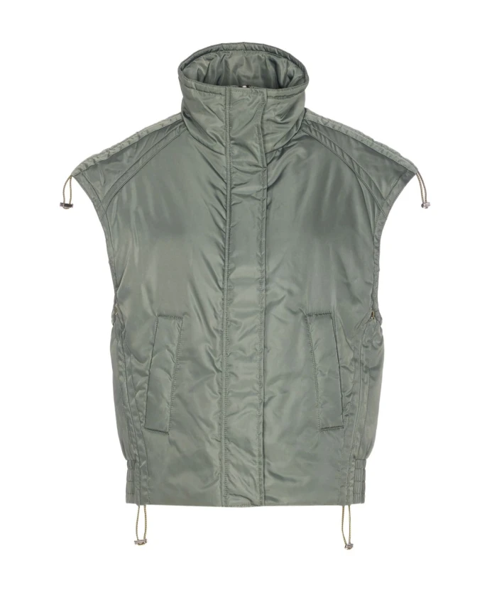 

Зеленая куртка без рукавов на молнии Pinko, зеленый