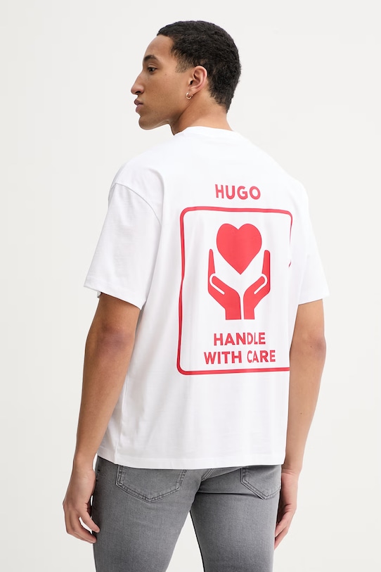 

Хлопковая футболка HUGO, белый