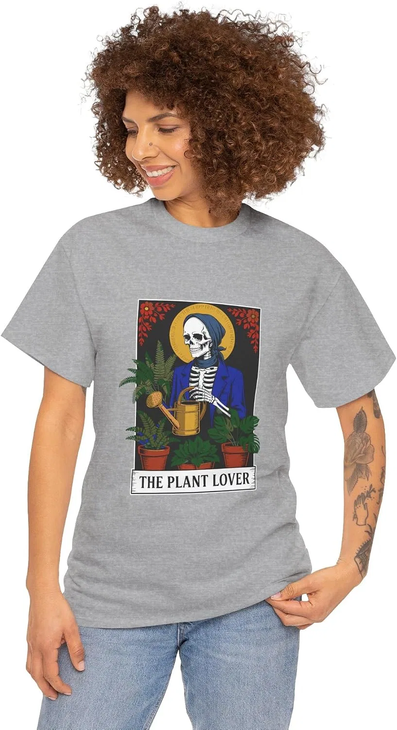 Мужская футболка с принтом Tarot Card Plant Lover Tee, серый меланж — фото 4