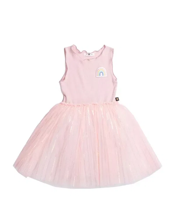Детское платье для девочек с принтом Chloe Rainbow Tutu Petite Hailey, розовый