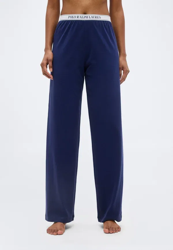 Пижамные брюки из хлопка Sleep pants 2 pack Polo Ralph Lauren, белый, темно-синий — фото 2