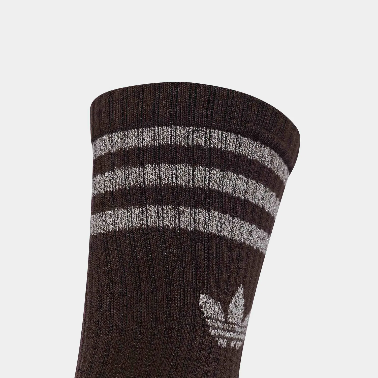 Женские спортивные носки с тремя полосками Adidas Originals, Off White/Aurora Coffee — фото 4