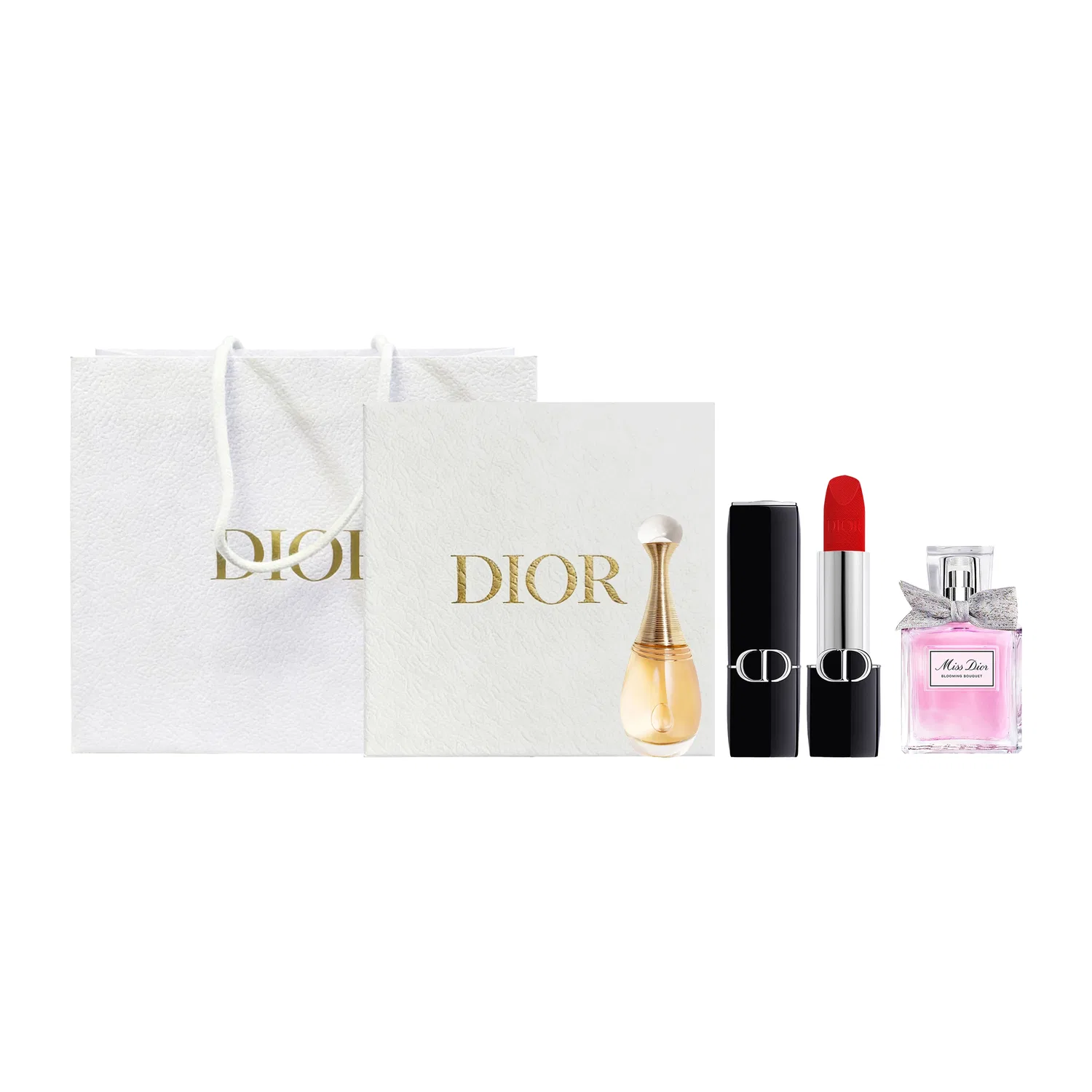 Женский набор косметики Dior 999 Velvet с ароматами Realme и Floral Sweetheart, DIOR, Красный