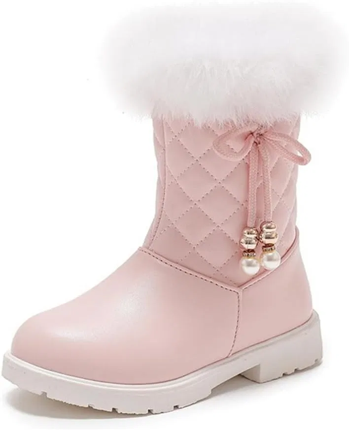 Детские зимние сапоги для девочек с мехом DAYISS, Pink