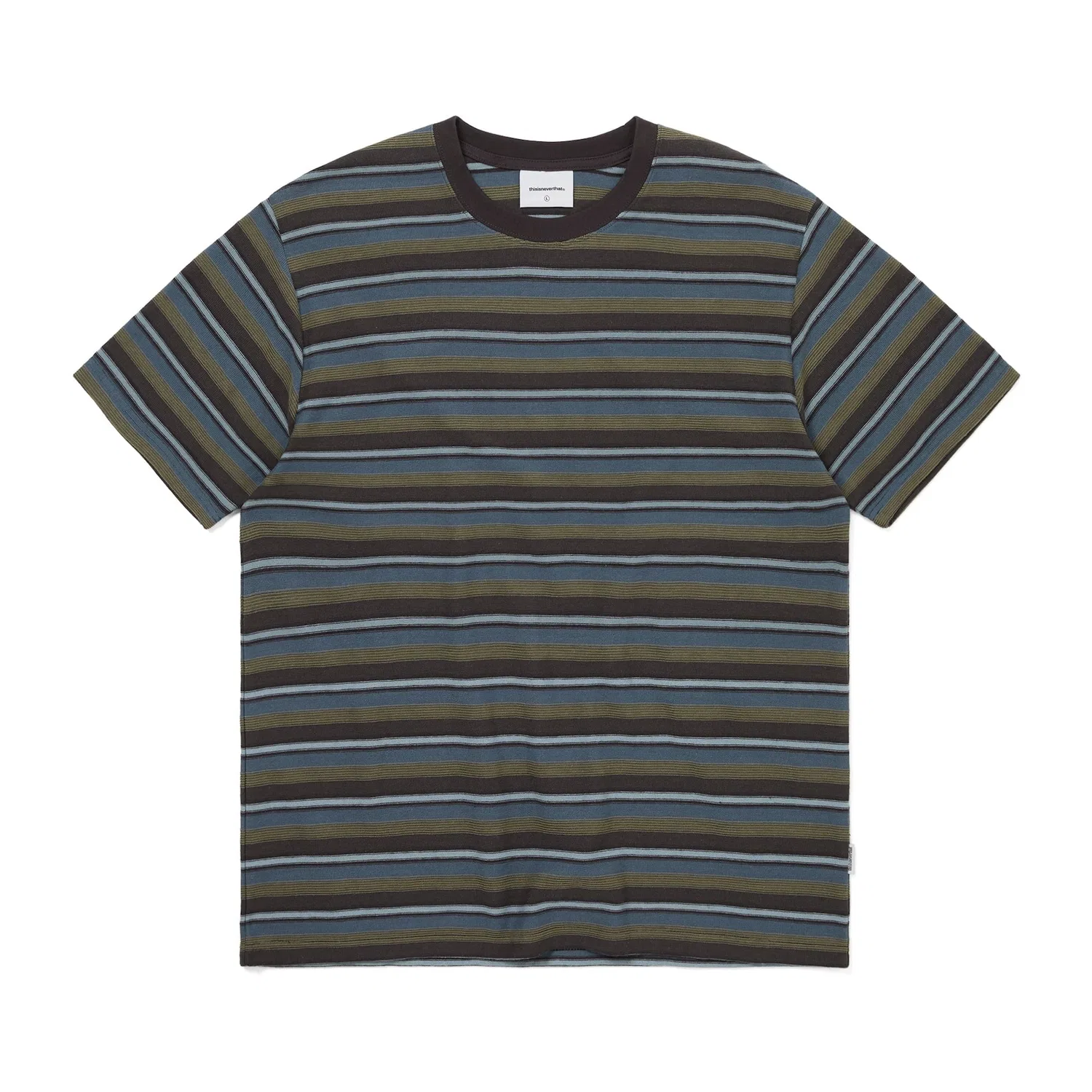 Детская футболка с полосатым принтом Olive Green Thisisneverthat