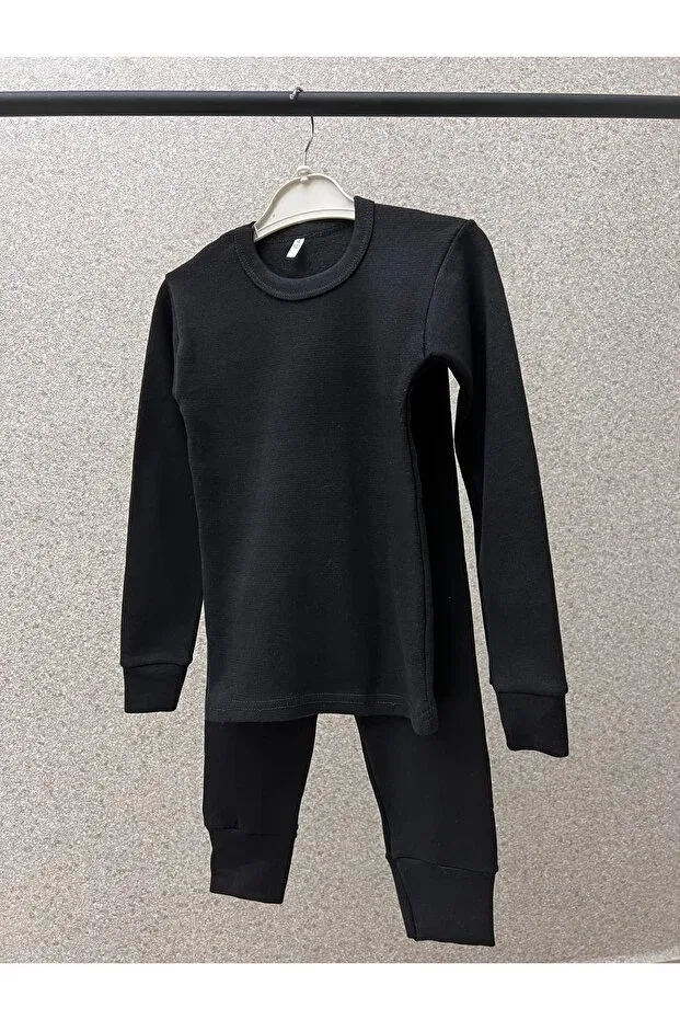 Детский комплект термобелья для мальчиков с начесом Juniorcocukgiyim, Black