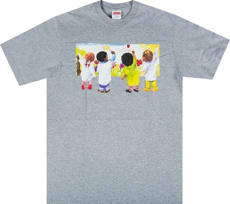 

Футболка Supreme Kids Tee 'Heather Grey', серый