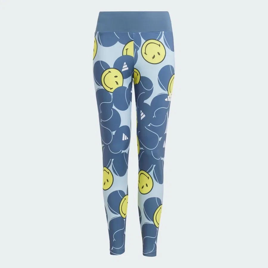 Детские леггинсы с принтом Smiley G SMI LEG adidas, Синий — фото 4