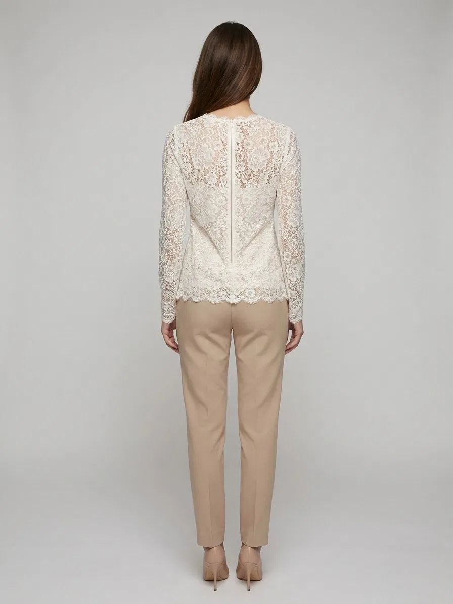 Женская футболка с коротким рукавом Dolce & Gabbana, Cream — фото 2