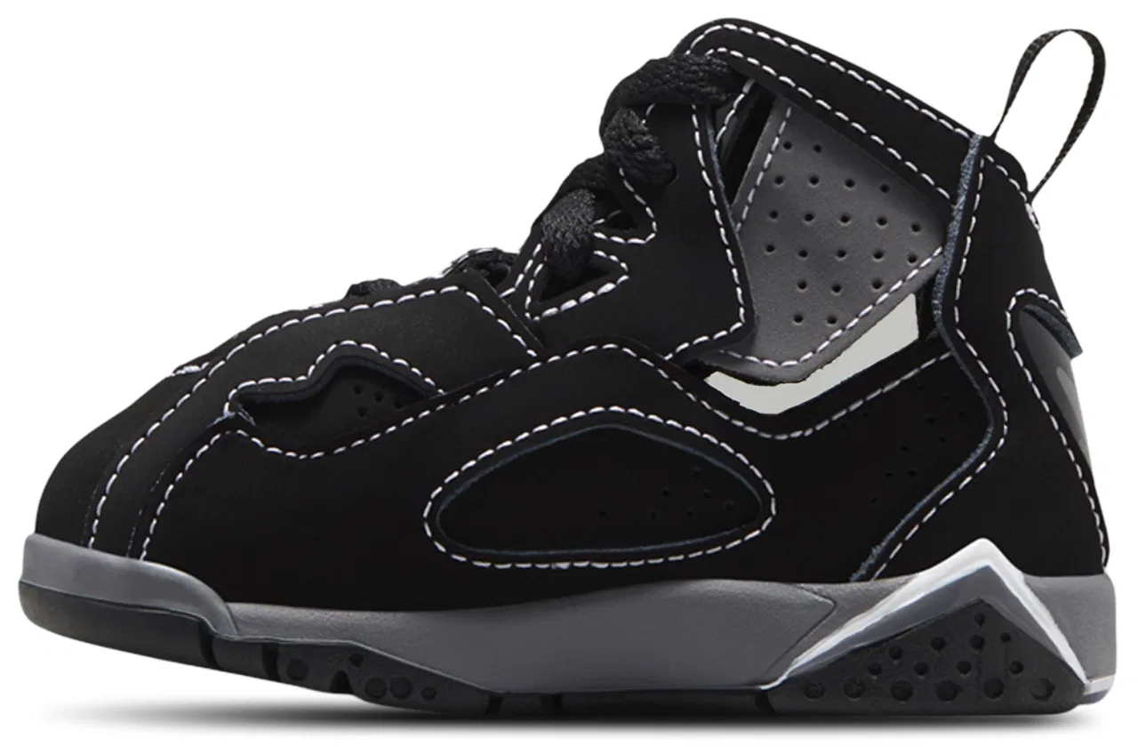 Детские кроссовки для мальчиков с высоким верхом True Flight Jordan, Silver Black — фото 2