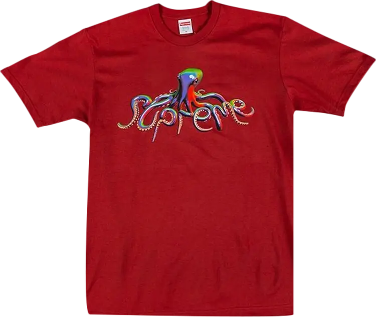 

Футболка Supreme Tentacles T-Shirt 'Brick', красный