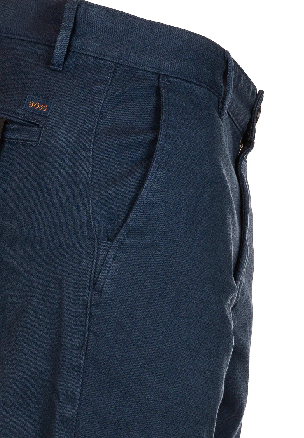 Брюки-чиносы Boss Slim fit, темно-синие — фото 3