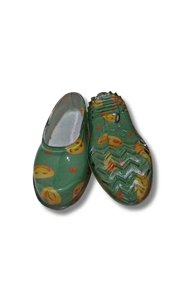 Детские туфли для девочек с принтом Patik garden and agriculture girls' shoes 21-30 green with emoji Belixspor, Green — фото 4