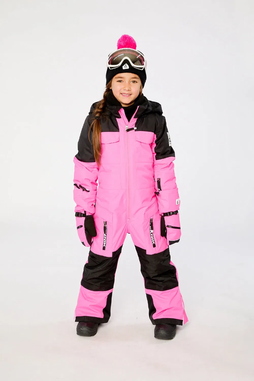 Детский комбинезон-снегоход с утеплителем PrimaLoft Teknik Snowsuit Deux par Deux, Bright Pink — фото 2
