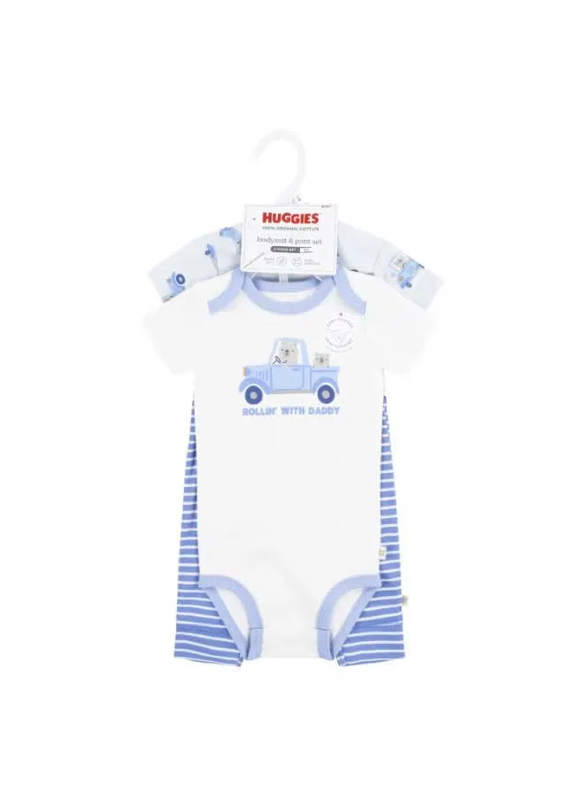 Комплект боди и штанов 3 предмета Huggies, регата — фото 3