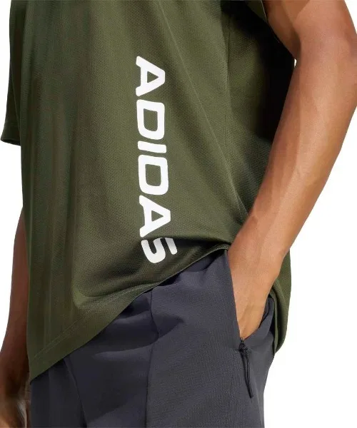 Мужская футболка с коротким рукавом, быстросохнущая Adidas, Black — фото 4