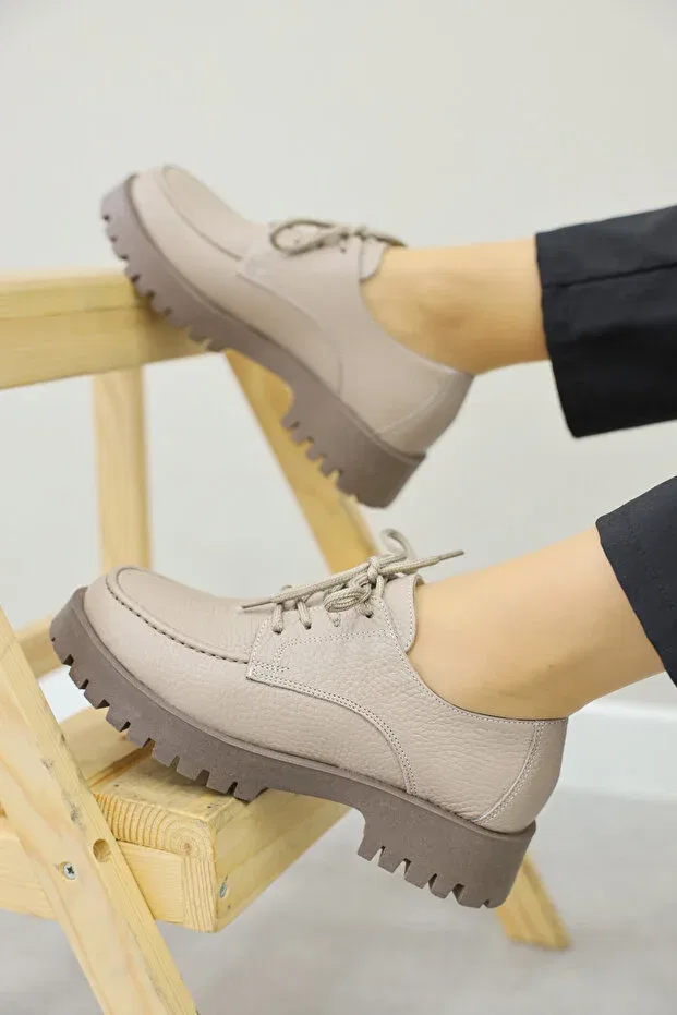 Женские классические туфли из натуральной кожи Fast Step, Taupe