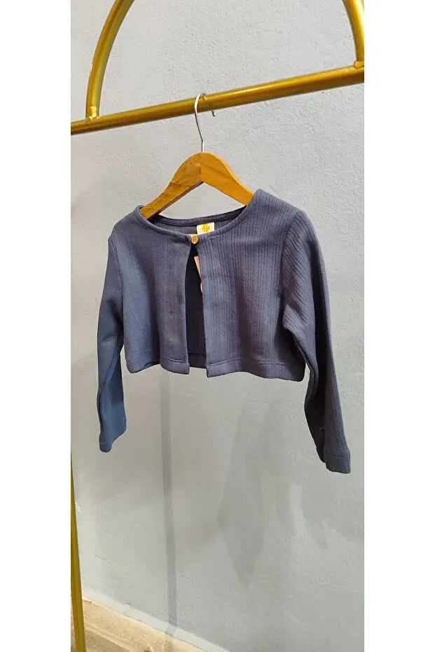 Детское болеро для девочек хлопковое Dfn, Navy Blue