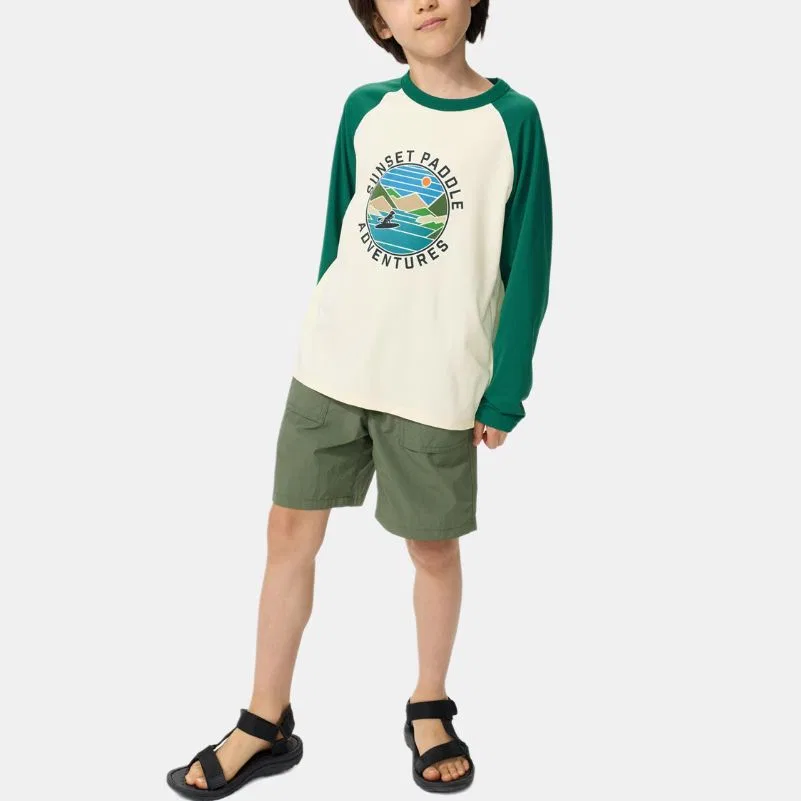 Футболка детская с круглым вырезом UNIQLO, Turquoise — фото 3