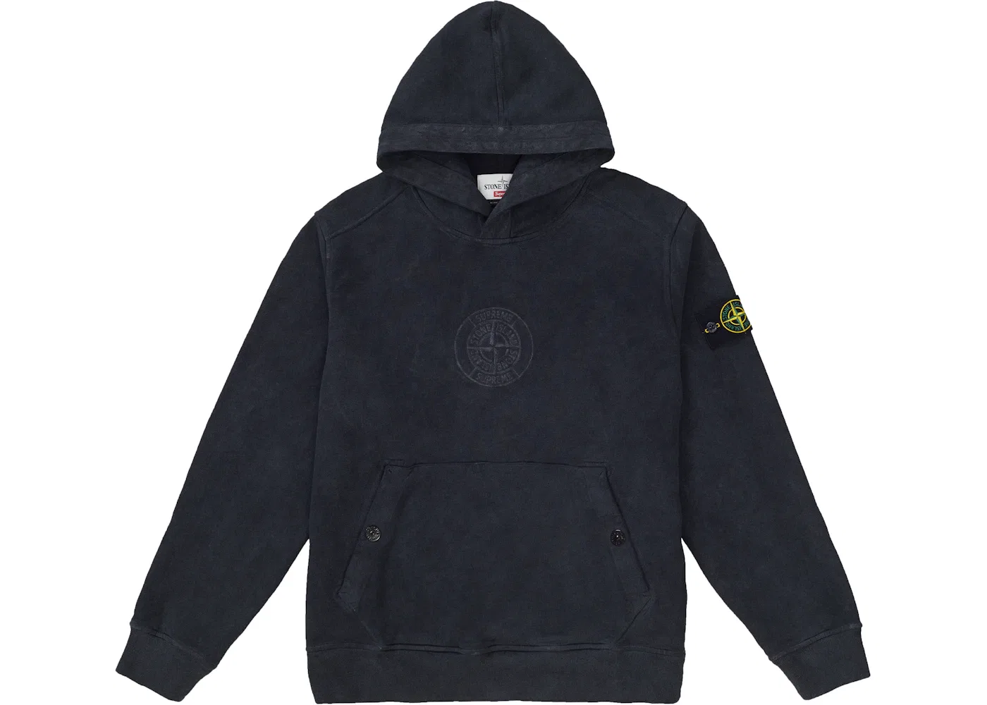 Мужская худи с капюшоном Supreme Stone Island, Black