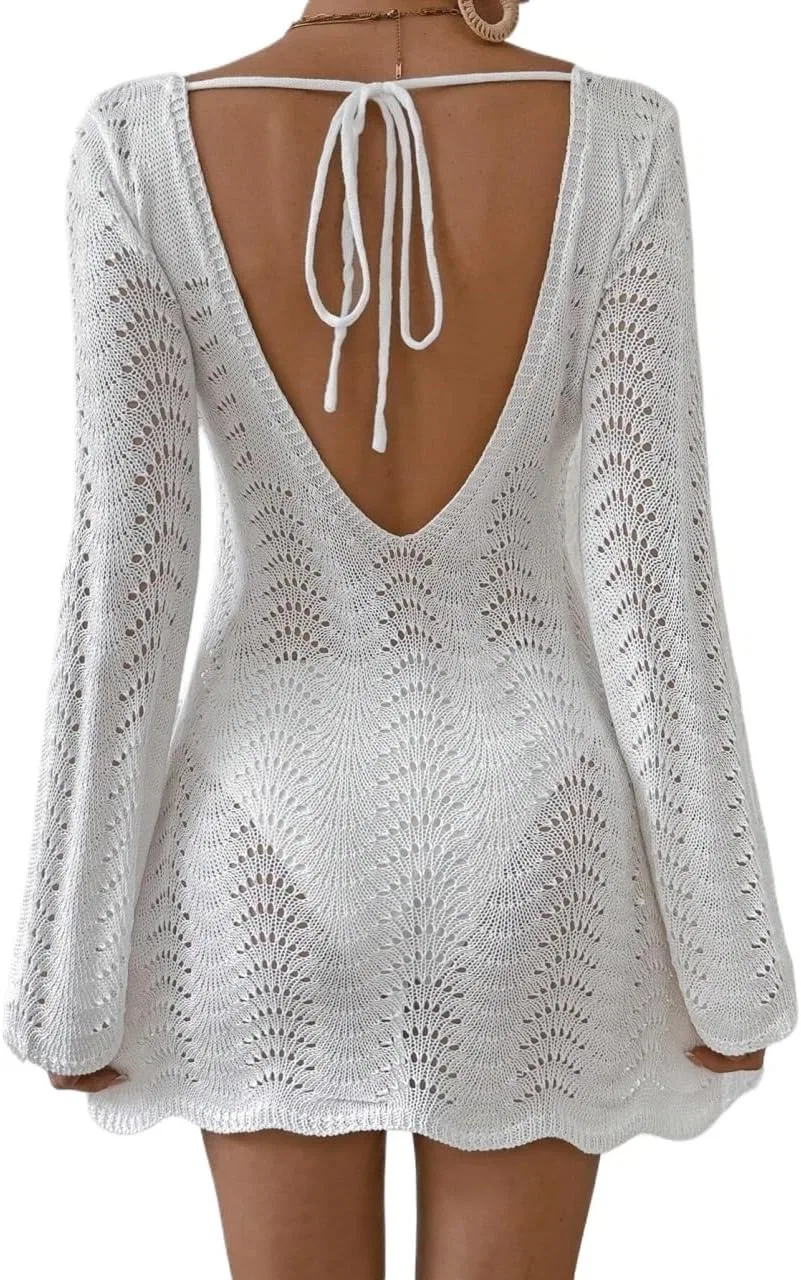 Женский пляжный пэчворк-топ Swimsuit Coverup, White