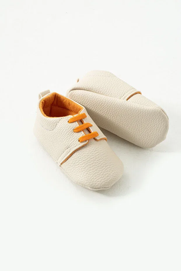 Детские ботинки для мальчиков на шнуровке Yummy Kids, Beige — фото 3