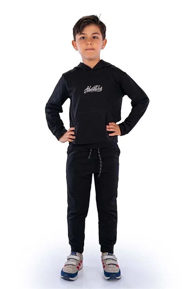 Детский спортивный костюм с вышивкой Adventure Minikadam, Black