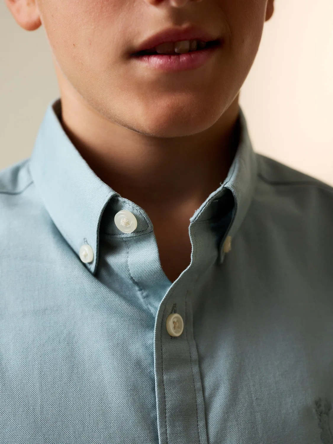 Оксфордская рубашка, зеленая, Single Oxford Shirt Next, Mineral Green — фото 4