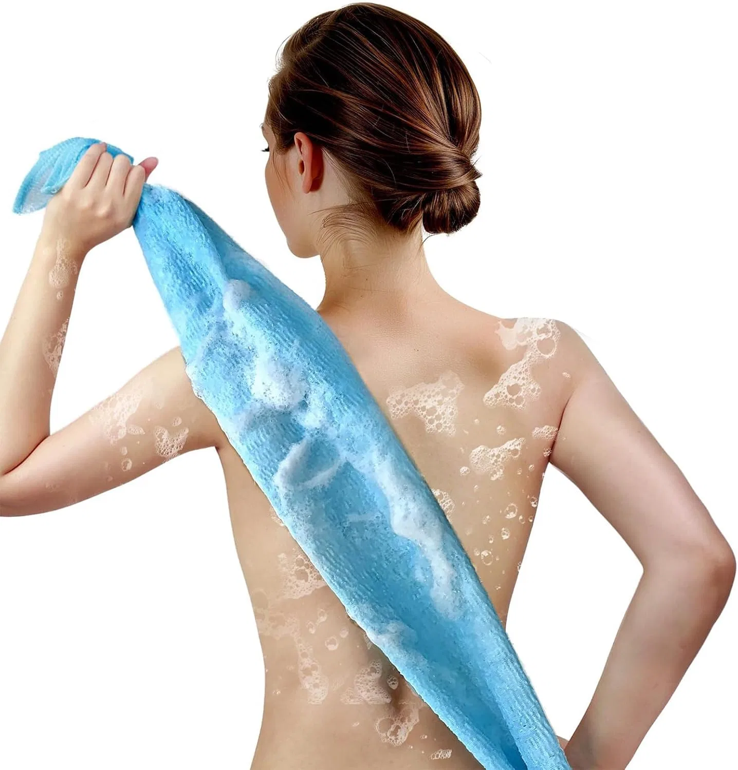 Скраб-полотенце для спины Hrtyvhin, Rayon, 30x90 см, Blue