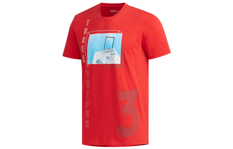 

Футболка мужская светло-алая Adidas Neo, Light Scarlet