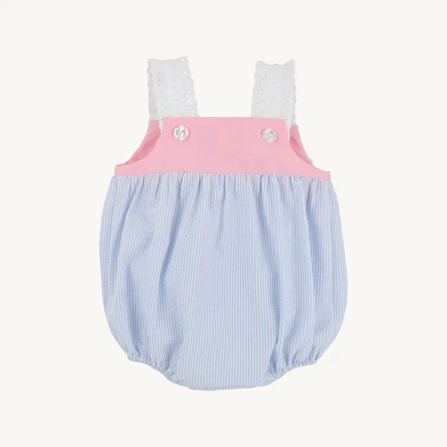 Детский боди-комбинезон для девочек из хлопка Babs Bubble Breakers The Beaufort Bonnet Company, Light Blue — фото 3