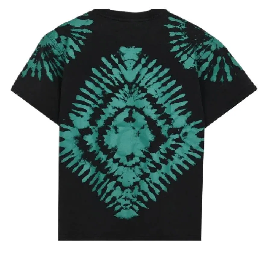 Футболка с принтом Tie-Dye Pattern Burberry, Black/Green — фото 2