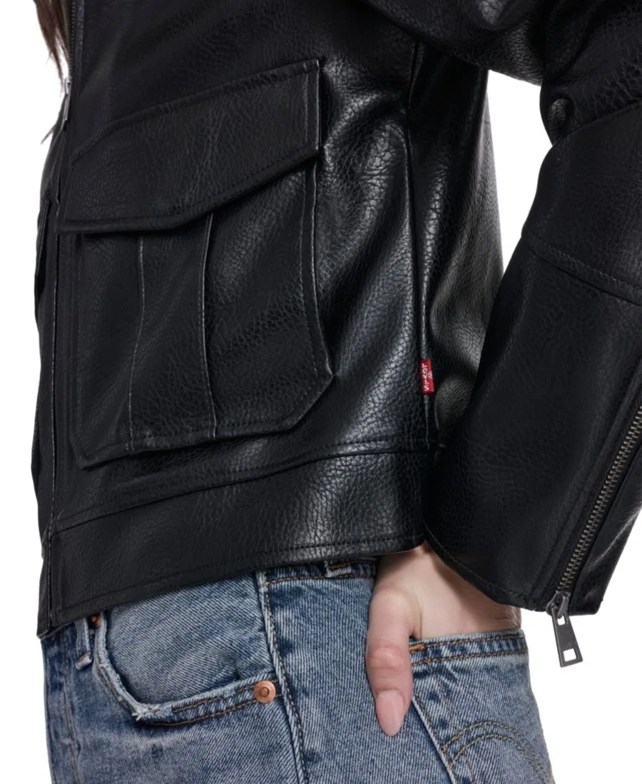 Куртка из экокожи с молнией Levi's, Black — фото 4