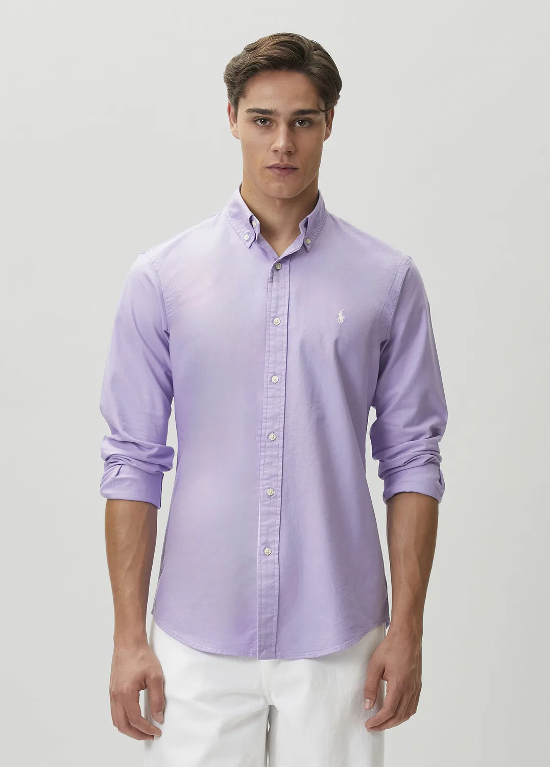 Рубашка Oxford Custom Fit Polo Ralph Lauren, mor