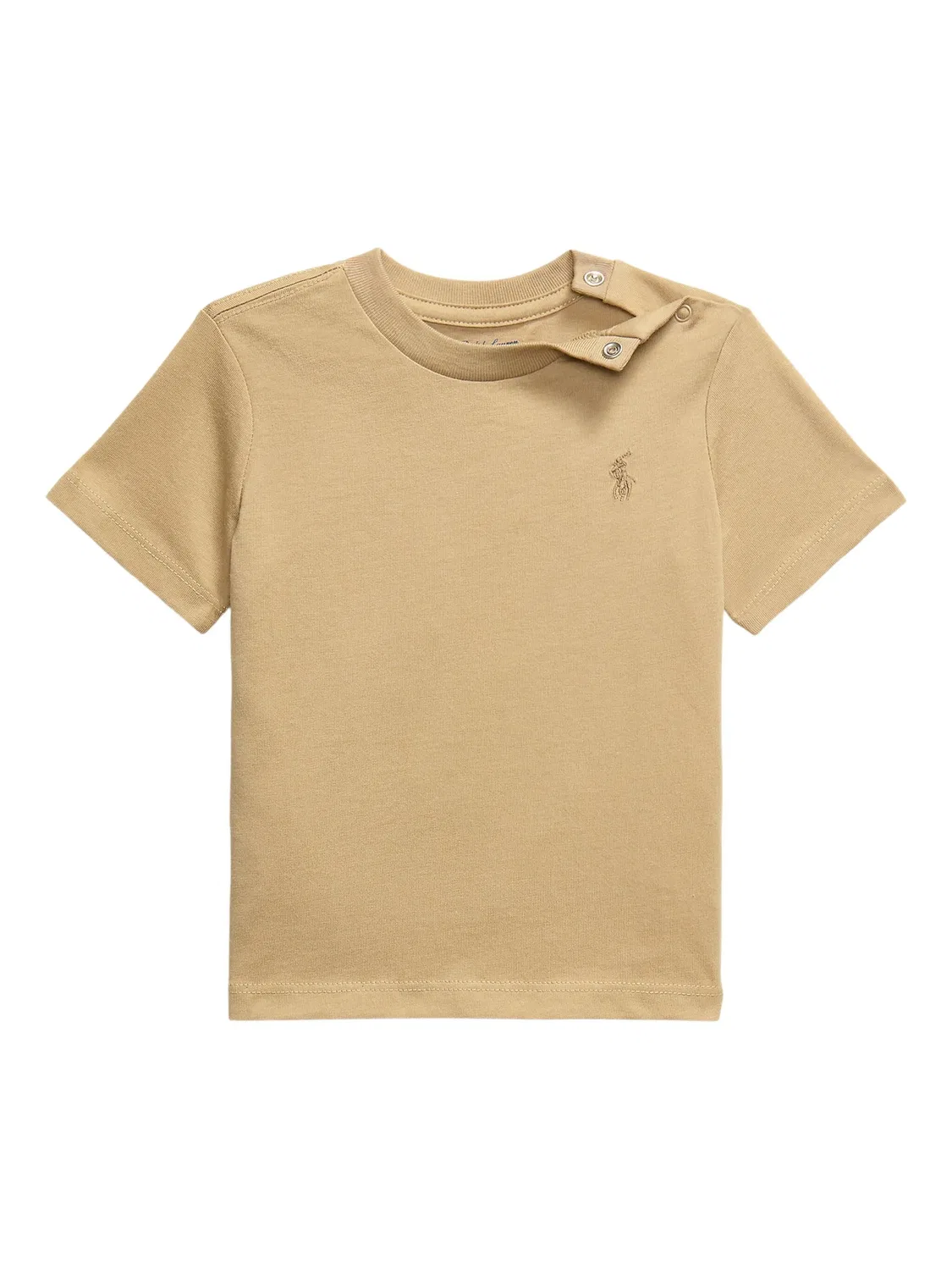 Футболка из хлопка нейтрального тона Polo Ralph Lauren, нейтральные