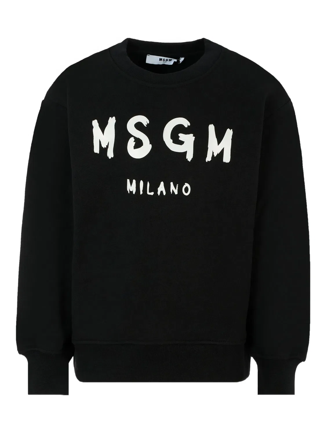 Толстовка с логотипом из хлопка MSGM, черный
