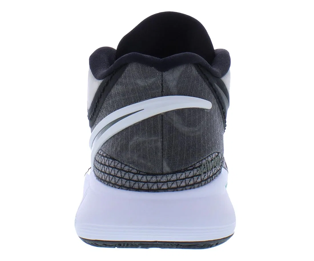 Детские кроссовки для девочек с принтом Kyrie Low 5 NIKE, Black Grey Mercury White Grey — фото 3