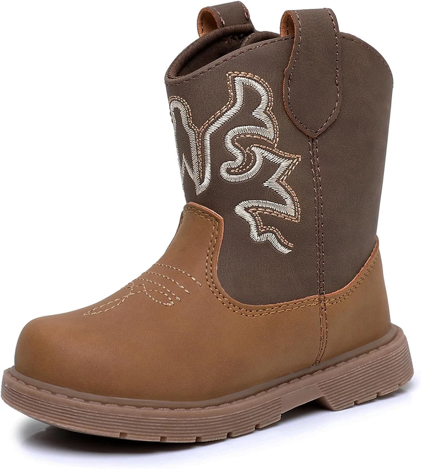 Детские сапоги в ковбойском стиле с принтом Ahannie, Deep Brown/Brown