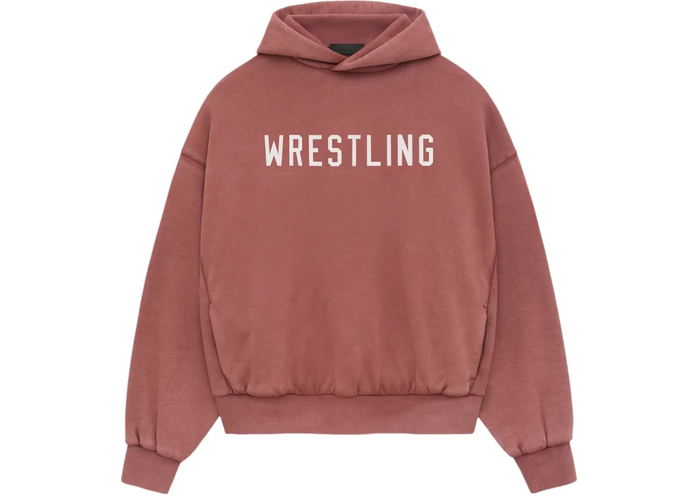 Мужской худи из плотного флиса с капюшоном Fear of God Essentials, Crimson
