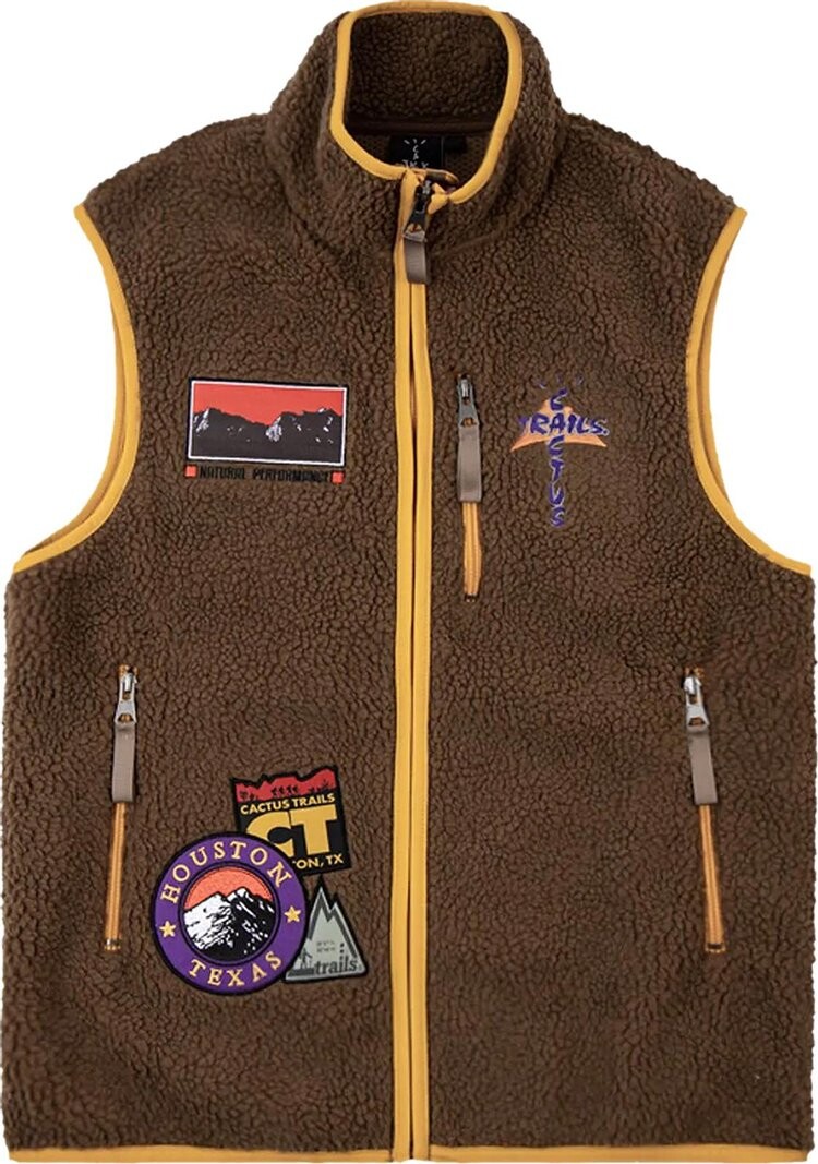 

Жилет Cactus Jack by Travis Scott Cactus Trails Full-Zip Sherpa Vest 'Brown', коричневый