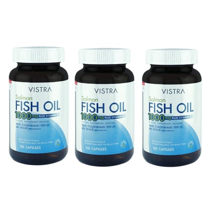

Рыбий жир Vistra Salmon Fish Oil 1000 мг, 3 банки по 75 капсул