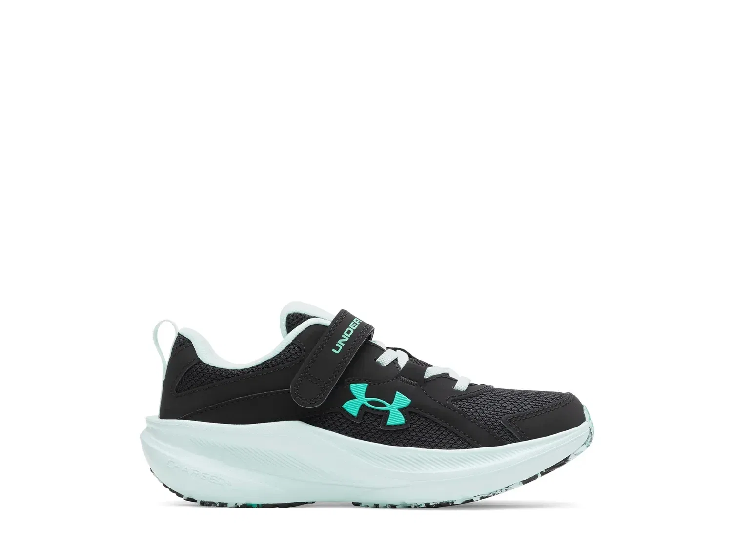 Кроссовки детские Assert 11, Under Armour, черный/мятный