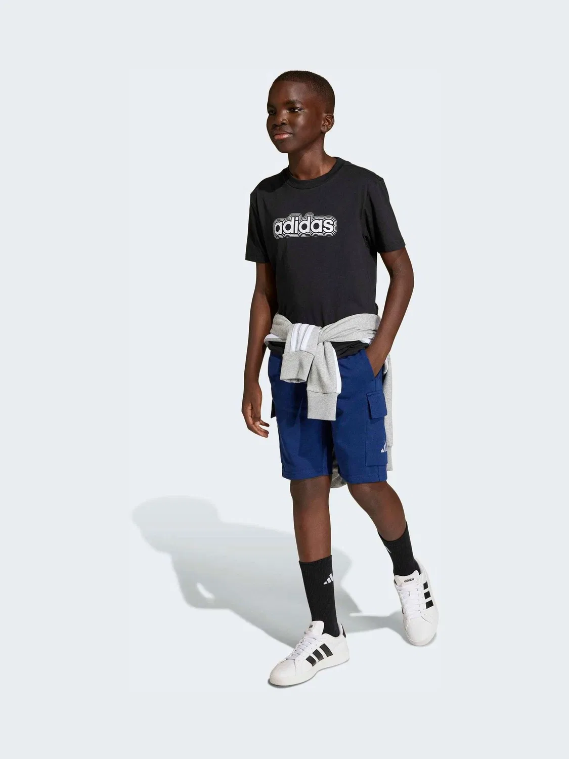 Шорты карго для мальчиков Essentials adidas, синий — фото 3